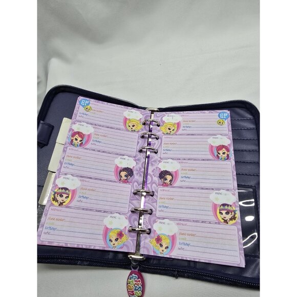 Vintage Lisa Frank Denim Full Zip Planner Wallet Purse Agenda Bag 20cm×13cm - Picture 12 of 16